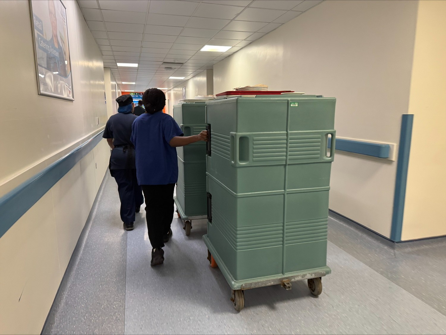 Food being delivered to wards