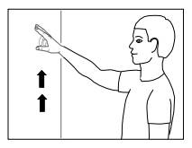 Man raising his arm.