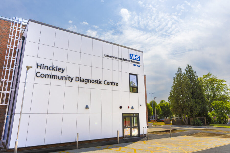 The exterior of the new Hinckley Diagnostic Centre.